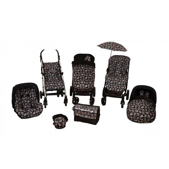 Lovely bag chair with Mittens Black Skull