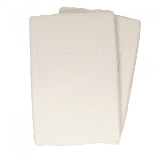 Lot 2 Bottom sheets 100% cotton. Adjustable with Goma. (Beige, minicot 70x50)