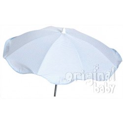 Baby blue striped umbrella