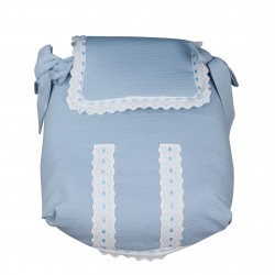Classic Blue Bedspread Carrycot