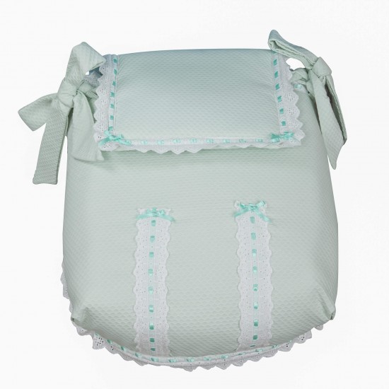 Carrycot coverlet Classic Green Water